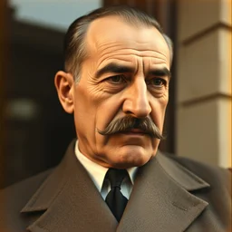 close - up photography of mustafa kemal ataturk, vintage, professional photography