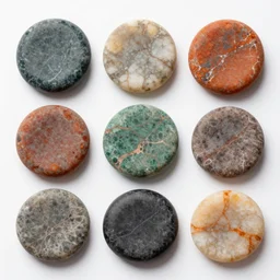 a collection of beautiful coloured rocks