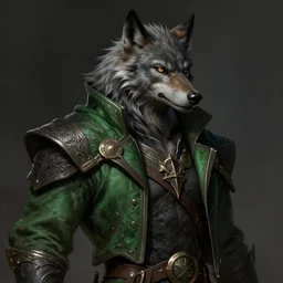 picture of male werewolf bard, complex clothing, green jacket, big hard, high fantasy, highly detailed, detailed faces, smooth, sharp focus, chiaroscuro, dnd, digital painting, concept art, rossdraws and moebius and jon mcnaughton