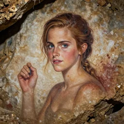 cave painting. emma watson. extremely detailed. 4 k.