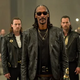 film still of Snoop Dogg as Loki in the new Avengers film