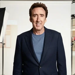 Nicolas Cage portrait from a mall photography studio
