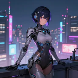 anime key visual of futuristic cyber warrior girl, on cyberpunk neon light tokyo rooftop, ssci - fi and fantasy, intricate and very beautiful, highly detailed and digital painting, concept art, smooth, illustration, art by rongzhen luo, rossdraws and huaixuan xiang and wlop