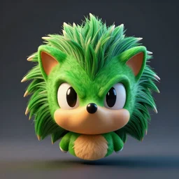 behance hd, 3 d head of green hedgehog, cgsociety, symmetrical logo, cinematic lighting, studio quality, smooth render, unreal engine 5 rendered, octane rendered