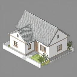 oblique projection of a house