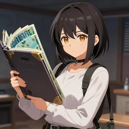 strong anime girl holding a large RPG, angled bob haircut, art by aekutie, highly detailed, ambient lighting, frontal
