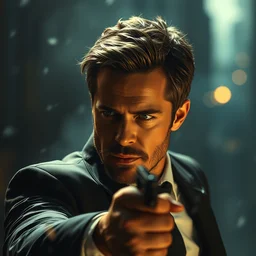 brad pitt as bruce wayne, cinematic shot, 8 k, art by artgerm and greg rutkowski and alphonse mucha, movie screenshot