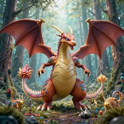 ( ( ( ( ( dragon ) ) ) ) pokemon ) creature creature in a alaskan forest, : : by michal karcz, daniel merriam, victo ngai and guillermo del toro : : ornate, dynamic, particulate, intricate, elegant, highly detailed, centered, artstation, smooth, sharp focus, octane render, 3 d