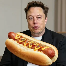 meme with elon musk about hotdogs