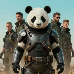 cyberpunk synth, hyper - realistic portrait of a futuristic panda soldier, cyberpunk, intricate, lifelike, by atey ghailan, by greg rutkowski, by greg tocchini, by james gilleard, by joe fenton, by kaethe butcher, dynamic lighting, gradient light blue, brown, cinematic lighting color scheme, sharp focus, grunge aesthetic