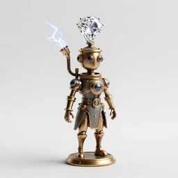 a macro photo of amazing steampunk staff with diamond jewel on top and small steam tubes, volumetric lightning, octane render, 4 k, hd, realistic reflections, extremely high detailed, soft lightning, trending on artstation, masterpiece, high resolution, bronze, gold, soft lightning