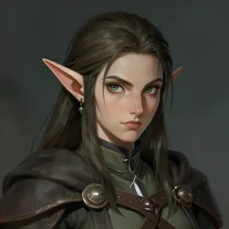 kerli koiv as elven ranger. d & d portrait character headshot, sharp, digital matte painting, anime key art by yoshitaka amano, greg rutkowski, wlop, dramatic lighting, trending on artstation