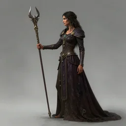 masterpiece side profile concept art, maya ali sorcerer, gloomhaven, highly detailed, by ilya kuvshinov, magali villeneuve, award winning photography, studio lighting, photo realistic