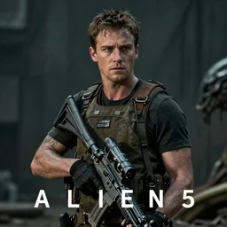 Tye Sheridan in his 20s as a Colonial Marines from Aliens, in Alien 5 by Neill Blomkamp 2023 4K