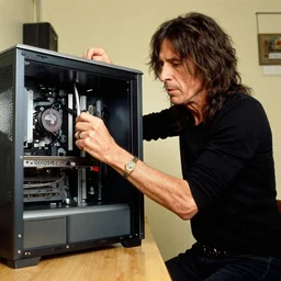 Keith Richards building a PC