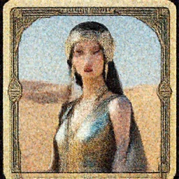 giesha demon, innovative avant - garde art, deco fashion, asian women, highly detailed, photorealistic portrait by android jones, serene desert setting, crisp quality and light reflections, octane render, taror card with ornate border frame