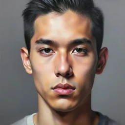 1 9 8 1 airbrush painting, the face of a person named rigor delipop