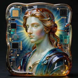 god of ai art, neuromancy, rene lalique, highly detailded,, by william - adolphe bouguerea, by rembrandt, by gustav klimpt, cpu gpu wafer