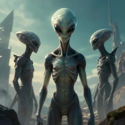 the day that aliens met us, digital art, epic, lighting, color harmony, volumetric lighting, matte painting, epic composition, trending on artstation