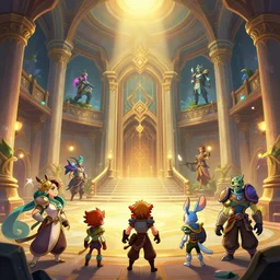 photo cartoon illustration comic manga painting of main hall environement : 6 fantasy environement, digital painting, volumetric lighting by feng zhu, 3 d alejandro alvarez alena aenami artworks in 4 k beeple, by thomas kinkade hearstone league of legends dofus overwatch