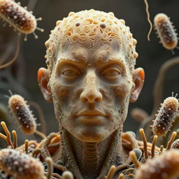 microscopic life, protozoa, bacteria or microalgae, or complex and multicellular like copepods,  photo, portrait, 3d, high details, intricate details, by vincent di fate, artgerm julie bell beeple, 90s, Smooth gradients, octane render, 8k, volumetric lightning, High contrast, duo tone, depth of field, very coherent symmetrical artwork