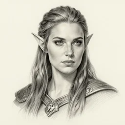 alexandra daddario as a female elvish barbarian | | pencil sketch, realistic shaded, fine details, realistic shaded lighting poster by greg rutkowski, magali villeneuve, artgerm, jeremy lipkin and michael garmash and rob rey
