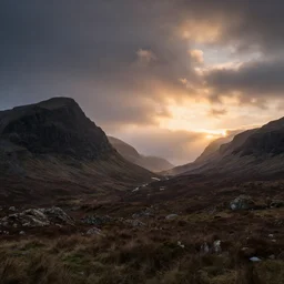 award winning landscape photography by john g moore, isle of skye, sunset, dramatic lighting, mountains, clouds, atmospheric - w 1 0 2 4