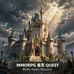 fantasy fairytale castle concept artwork for mmorpg royal quest by helen blizzard, in style of browser online game legend legacy of the dragons