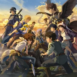 epic battle between life and death, rutkowski, rhads, ferdinand knab, makoto shinkai lois van baarle, ilya kuvshinov, rossdraws, tom bagshaw, global illumination, intricate, detailed, atmospheric lighting, golden hour