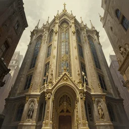 low angle shot of a city by clive barker, intricate, elegant, highly detailed, centered, digital painting, artstation, concept art, smooth, sharp focus, illustration, artgerm, Tomasz Alen Kopera, Peter Mohrbacher donato giancola, Joseph Christian Leyendecker, WLOP, Boris Vallejo.