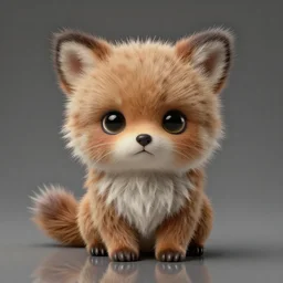 cute fur animal as a doll, artdoll, big eyes, portrait by greg hildebrandt, studio lighting, muted colors, by terry richardson, handmade, by beeple, ultrarelistic, extreme detail, reflections, trending on artstation, 8 k