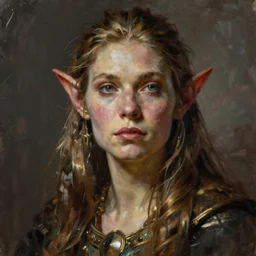portrait of an female orc, Matte painting , detailed painting, greg rutkowski