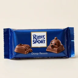 Ritter Sport chocolate with dog poop flavour, product shot, photo