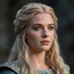 head shot photo of a real-life beautiful nordic queen, highly detailed, volumetric lighting