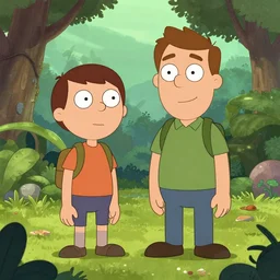 Greg and Wirt from Over the Garden Wall, fanart by Greg Rutkowski