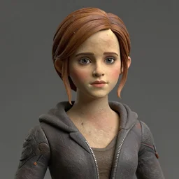 high quality, hybrid body of clayface and head of emma watson