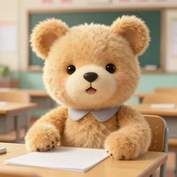 super cute toy animal puppet hairy in school digital painting by artstation chao teng zhao