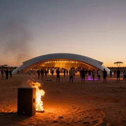 dancefloor kismet, revellers, front left speaker, fire, night, the australian desert, zaha hadid, xf iq 4, 1 5 0 mp, 5 0 mm, f 1. 4, iso 2 0 0, 1 / 1 6 0 s, dawn, golden ratio, rule of thirds