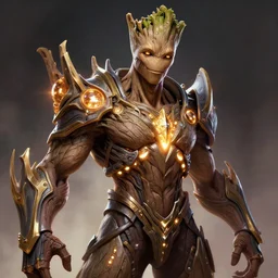 portrait of apex legends groot, intricate, elegant, glowing lights, highly detailed, digital painting, artstation, glamor pose, concept art, smooth, sharp focus, illustration, art by artgerm and greg rutkowski, artey freytag