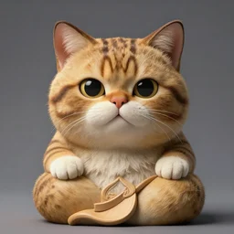 anthropomorphic cat buddha