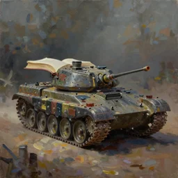 book in the shape of a tank, oil painting, artstation, dramatic lighting,, beautiful