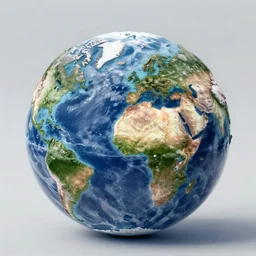 A very detailed photorealistic landscape of Earth in 100 years, after global warming