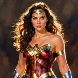 Gal Gadot as Wonder Woman, illustration by Luis Royo