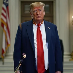 cinematic still of trump played by the galactic president from the fifth element movie, tommy lister as trump