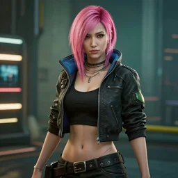 Pokimane Imane Anys in Cyberpunk 2077. In game render