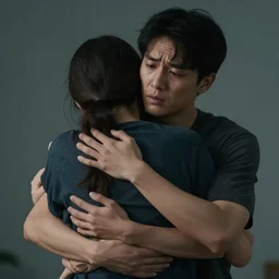 a young man's wife taking his family from him, heartbreaking, dramatic, hyper detailed, cinematic lighting, studio quality,