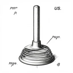 US patent of a toilet plunger