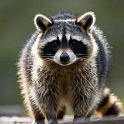 raccoon, backlit,