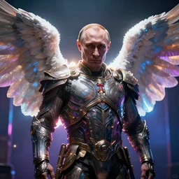 putin dead, art by alessio albi 8 k ultra realistic, angel wings, lens flare, atmosphere, glow, detailed, intricate, full of colour, led lighting, trending on artstation, 4 k, hyperrealistic, focused, extreme details, unreal engine 5, masterpiece