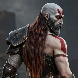 kratos with woman's hair